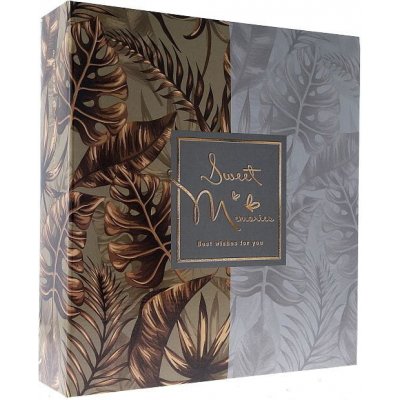 Fotoalbum samolepicí 100stran DRS50 Gedeon VINCI 3 tm.hnědý bok – Zboží Živě