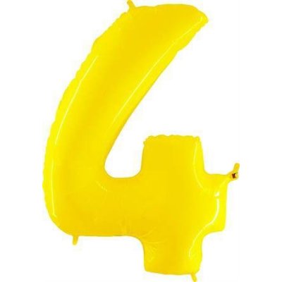 Grabo Nafukovací balónek číslo 4 žlutý 102 cm extra velký