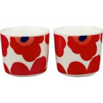 Marimekko Hrnek Oiva Unikko 2ks červeno bílý bez ouška 200 ml – Hledejceny.cz