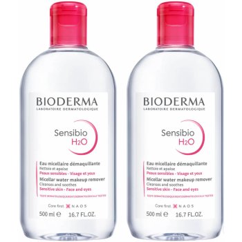 Bioderma Sensibio H2O micelární voda 2 x 500 ml dárková sada