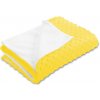 Dětská deka Biante Dětská oboustranná deka Minky puntíky Polar Sytě žlutá