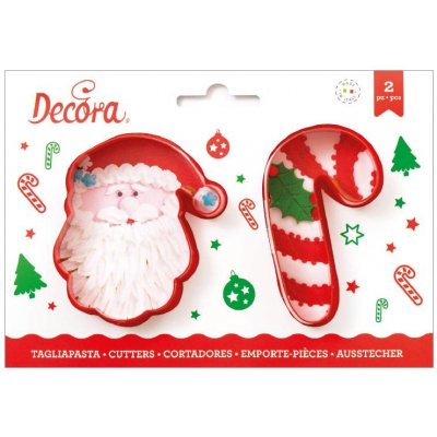 Vykrajovátko vánoční Santa Claus a cukrovinka 8cm - Decora – Zbozi.Blesk.cz