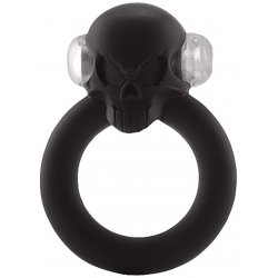 Shots Toys Shadow skull vibrační erekční kroužek - lebka | Černá