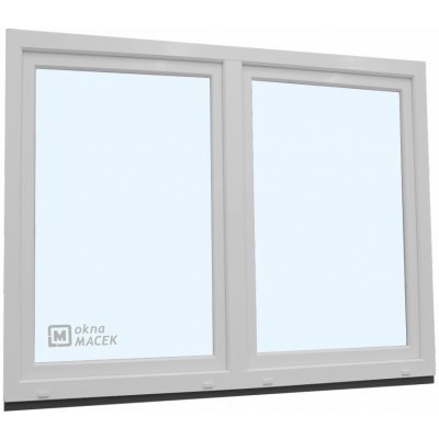 KNIPPING Plastové okno - 70 AD, 1800x1500 mm, O/OS sloupek, bílá – Hledejceny.cz