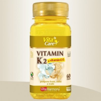 Vita Harmony Vitamin K2 100 µg + D3 25 µg 60 tob. – Hledejceny.cz