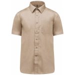 Kariban košile s krátkým rukávem béžová – Zbozi.Blesk.cz