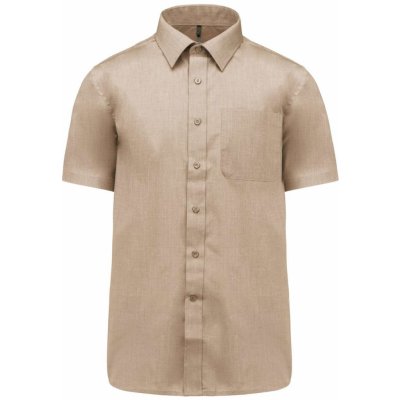 Kariban košile s krátkým rukávem béžová – Zbozi.Blesk.cz