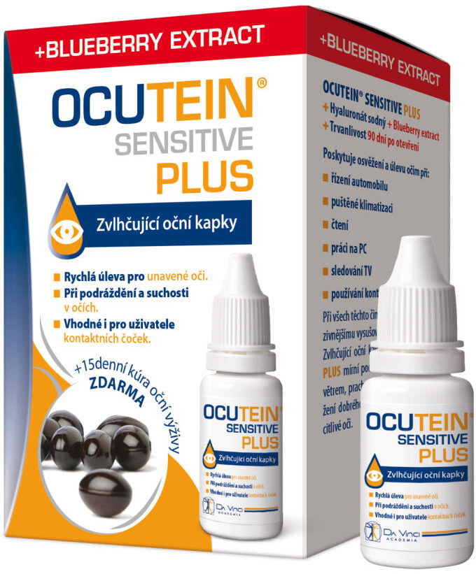 Simply You Pharmaceuticals OCUTEIN SENSITIVE PLUS oční kapky 15 ml + Fresh 15 tobolek