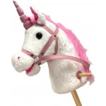 Hobby horse unicorn se zvukem a kolečky Nia Baby Mix white – Zboží Dáma