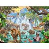 Puzzle Ravensburger Zvířata u vodopádu 1500 dílků
