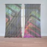 Sablio Záclony Černé pruhy: 2ks 150x250cm – Zboží Mobilmania