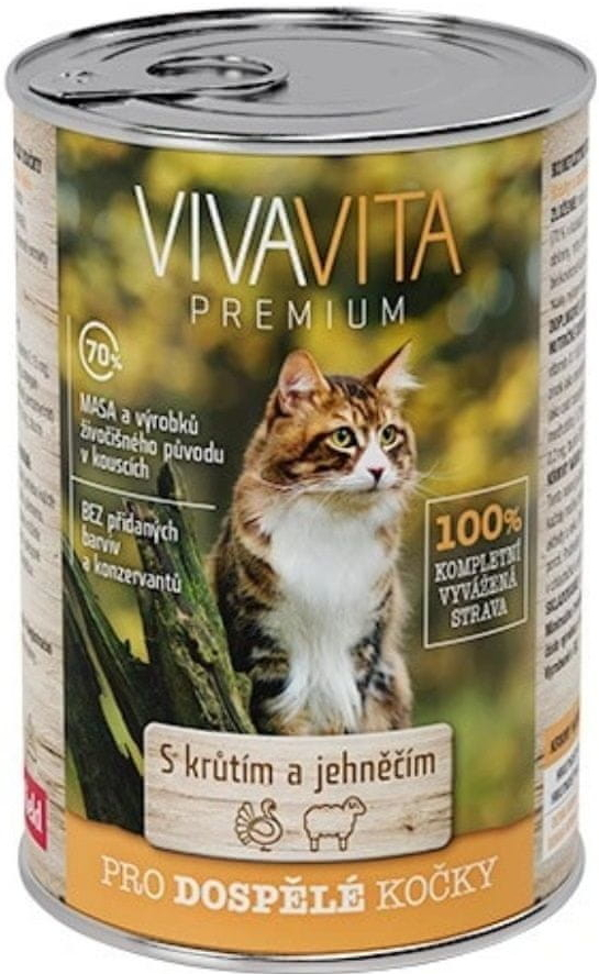 vivavita krůtí a jehněčí 12 x 415 g