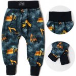 ESITO Dětské tepláky s vysokým pasem Bagry černá – Zboží Dáma