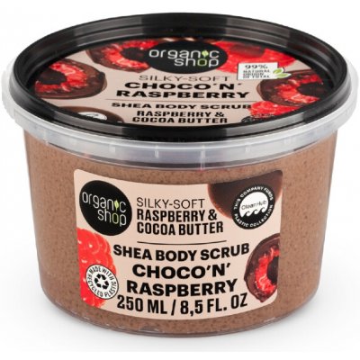 Organic Shop Silky Soft Shea Body Scrub Choco'n' Raspberry 250 ml – Hledejceny.cz