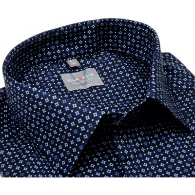 Marvelis Comfort Fit košile s modrými hvězdičkami tmavomodrá – Zboží Dáma
