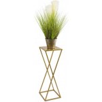 DekorStyle Stojan na květiny ESPIRAL 70 cm zlatý – Zboží Dáma