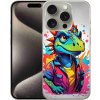 Pouzdro a kryt na mobilní telefon Apple mmCase na iPhone 15 Pro barevný dinosaurus