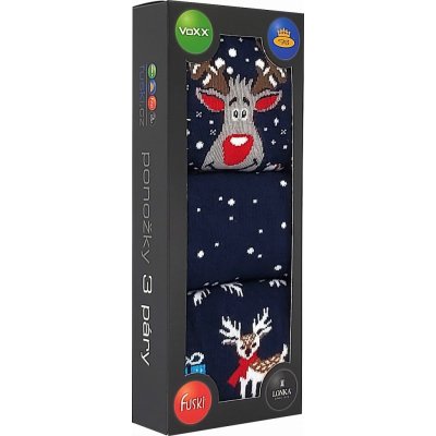 Voxx DEBOX barevné vánoční ponožky RUDOLF – Zboží Mobilmania