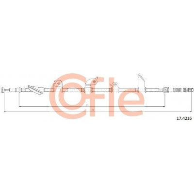 Tažné lanko, parkovací brzda COFLE 17.4216 (174216) – Zboží Mobilmania
