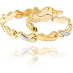 Gemmax Jewelry luxusní článkový s gravírováním ze žluto-bílého zlata GLBCN191621 – Zboží Mobilmania