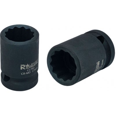Hlavice rázová 1/2" - 19mm černá IMPACT - dvanáctihranná RICHMANN – Zboží Mobilmania