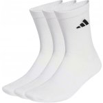 adidas ponožky Cushioned Sportswear Crew Socks 3 Pair Pack White/White/Black – Zboží Mobilmania