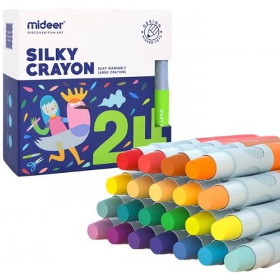 MiDeer Hedvábné barevné voskovky 24ks – Zboží Dáma