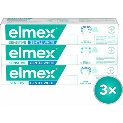 Elmex Sensitive Gentle White 3 x 75 ml – Hledejceny.cz