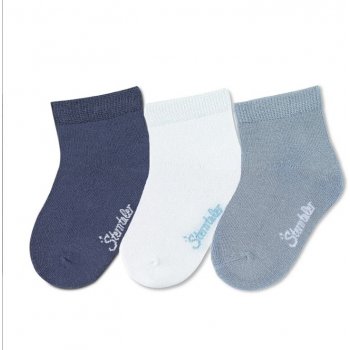 Sterntaler Dětské ponožky z bambusové viskózy nízké do tenisek 3 páry modré