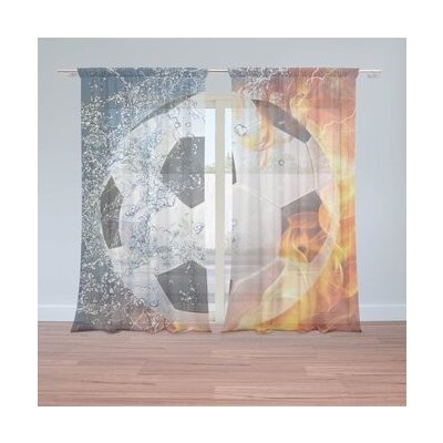 Sablio Záclony Fotbalový míč: 2ks 150x250cm – Hledejceny.cz