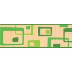 IMPOL TRADE 69032 Samolepící bordura abstrakt zelený 5 m x 6,9 cm – Zboží Dáma