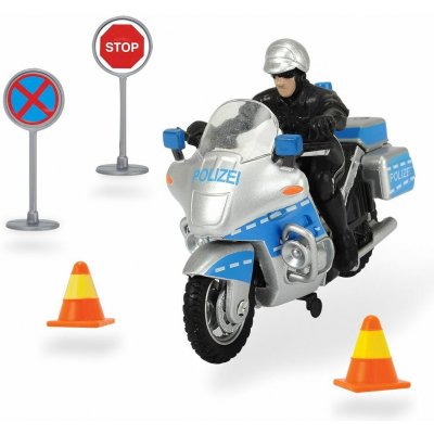 Dickie Policajná motorka 10 cm s príslušenstvom – Zboží Mobilmania