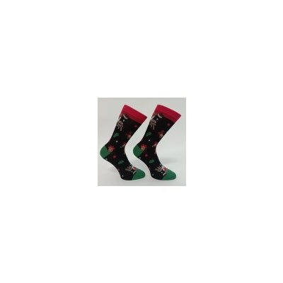 Barevné vánoční ponožky MORIS, Černá – Zboží Mobilmania