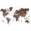 Nástěnné mapy Dřevěná mapa světa na zeď - Barva tmavý ořech 150 cm x 90 cm