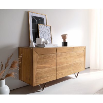 Delife Kayu 200 x 40 x 70 cm 4 dvířka podnož ve tvaru V – Zboží Dáma