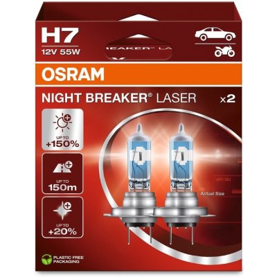Osram Night Breaker Laser 12V H7 55W PX26d ,2 ks – Hledejceny.cz