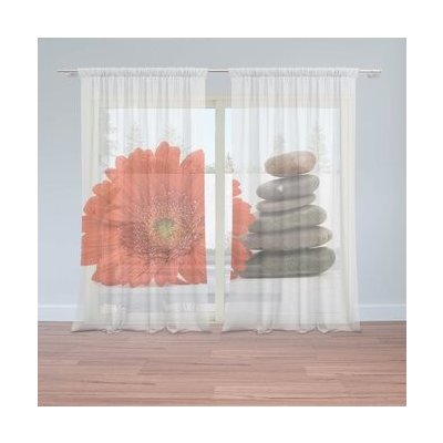 Sablio Záclony Gerbera s kameny: 2ks 150x250cm – Hledejceny.cz