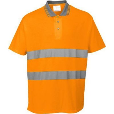 Portwest Reflexní polokošile s krátkým rukávem Comfort Hi-Vis oranžová 86771 – Zboží Mobilmania