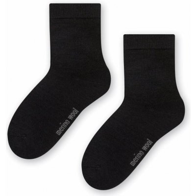 Brunko Dětské merino ponožky černá