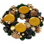 MagicHome Vánoce, adventní, zeleno-modro-zlatý, 25 cm – Hledejceny.cz