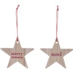 Bloomingville Vánoční dřevěné ozdoby Noel set 2 ks – Hledejceny.cz