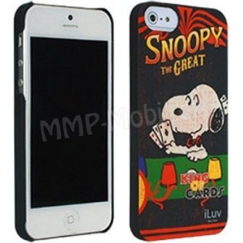 Pouzdro iLuv Snoopy Vintage Apple iPhone SE Šedivé