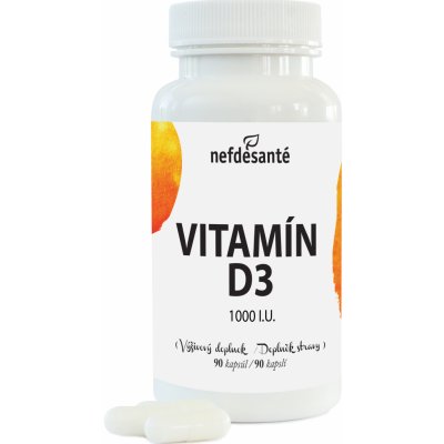 Nef de Santé Vitamín D3 1000 I.U 90 kapslí – Zbozi.Blesk.cz