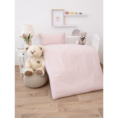 MKLuzkoviny.cz bavlna povlečení Renforcé do postýlky Jasmine pudrová 100 x 135 cm 40 x 60 cm – Zboží Dáma