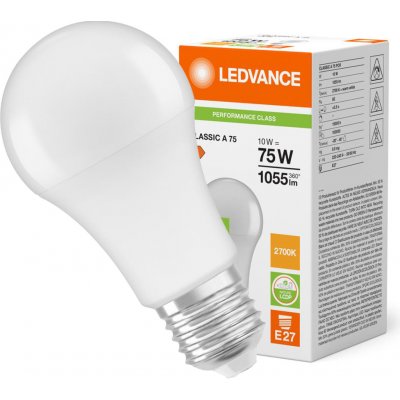 LEDVANCE LED žárovka E27 PARATHOM CL A FR 10W 75W teplá bílá 2700K – Hledejceny.cz