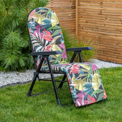 PATIO Polohovací zahradní křeslo s podnožkou Galaxy Plus Black Edition G052-23IB 460122 – Hledejceny.cz
