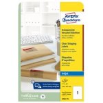 Avery Zweckform Adresní etikety QuickPEEL 25 listů A4 transparentní 210 x 297 mm pro inkoust J8567-25 – Zboží Mobilmania