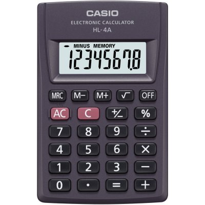 Casio HL 4A kapesní kalkulačka displej 8 míst, 463218