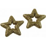www.susenerostliny.cz Hvězda glitter 7cm zlatá, cena za 24ks – Hledejceny.cz