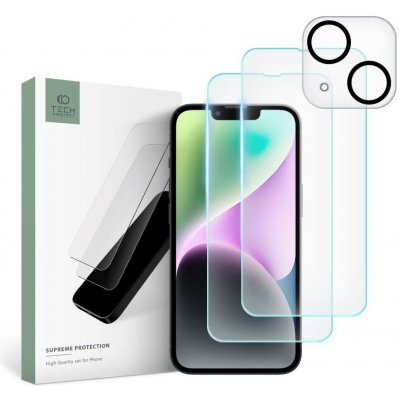 Pouzdro Tech-protect Supreme Set Apple iPhone 14 Plus Clear [2+2 PACK]